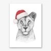Christmas Lioness Art Print -Xmas Gifts Hub m2FPJ 82220Valeriya20Korenkova2FPJ 822 9520Christmas20Lioness20P1