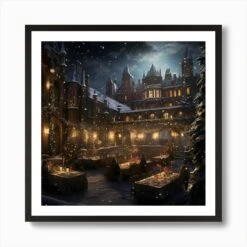 Christmas Party At The Castle 3 Art Print -Xmas Gifts Hub m2Fgen2Fart print square framed black2F021555bc 7d3f 4ef3 a16d 6032e806738f