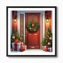 Christmas Door 185 Art Print 10 Christmas Door 185 Art Print -Xmas Gifts Hub m2Fgen2Fart print square framed black2F11ebe05d a53e 4a2a 9c83 9ce826e23cff