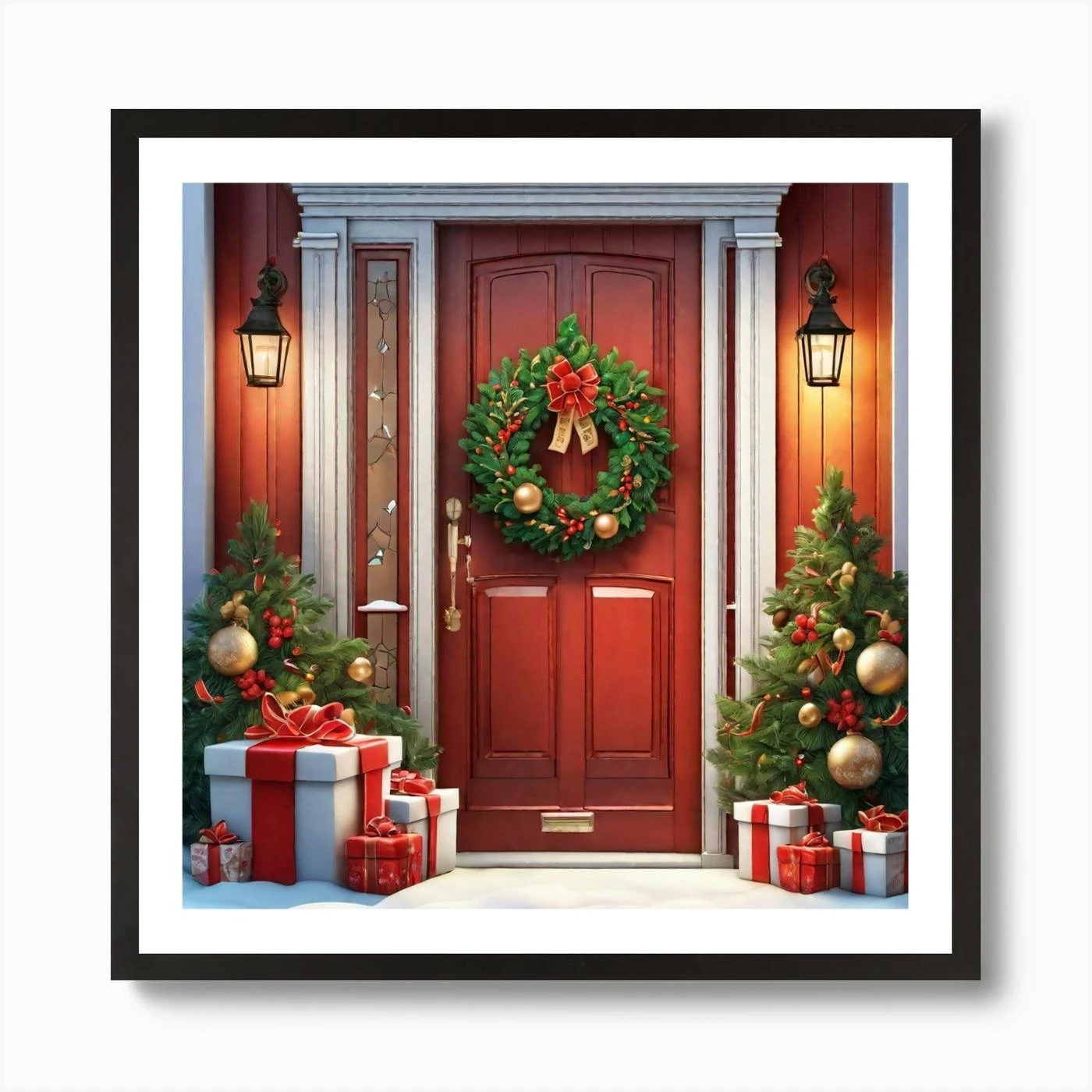 Christmas Door 185 Art Print 5 Christmas Door 185 Art Print - Image 3