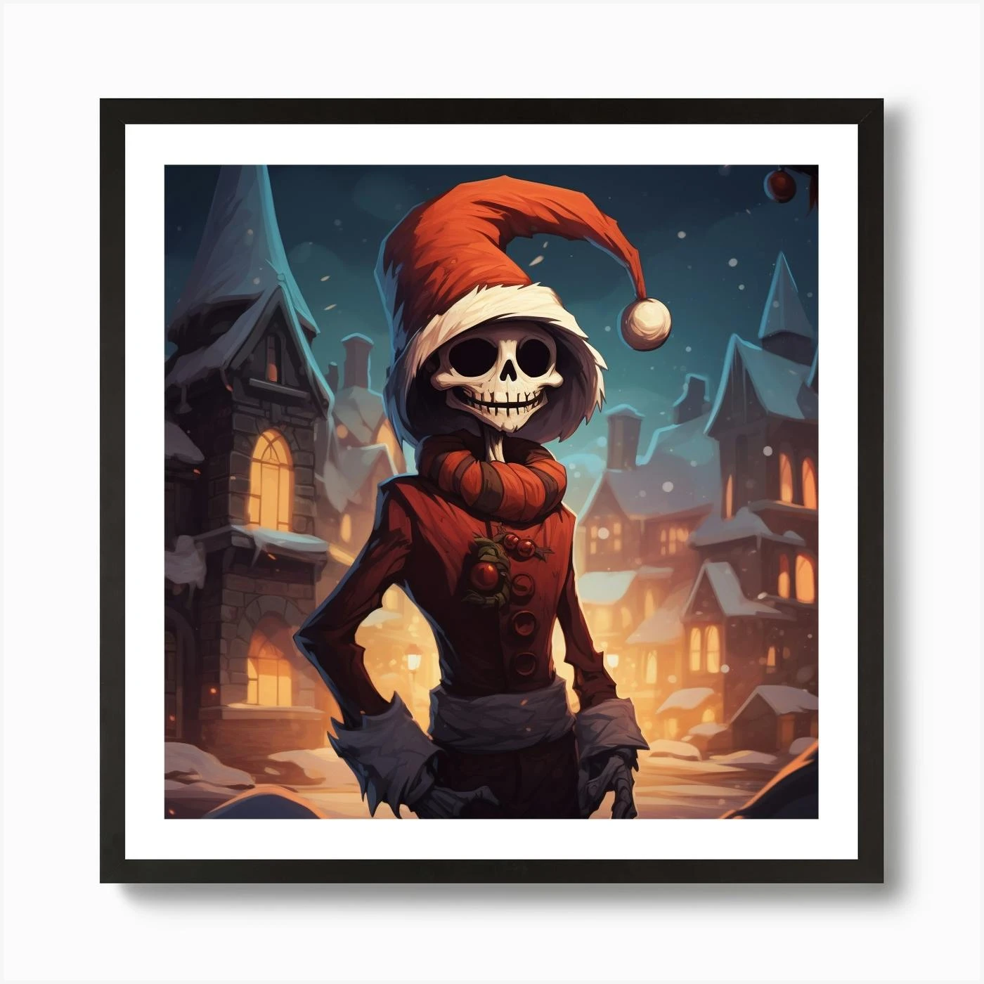 Merry Christmas! Christmas Skeleton 7 Art Print 5 Merry Christmas! Christmas Skeleton 7 Art Print - Image 3