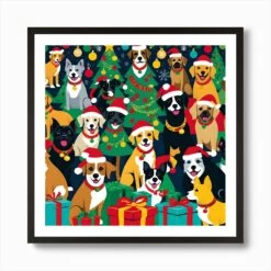 Vango CHRISTMAS PARTY DOGS Art Print 10 Vango CHRISTMAS PARTY DOGS Art Print -Xmas Gifts Hub m2Fgen2Fart print square framed black2F121e05d4 14a3 4543 be63 eb2790f5839c