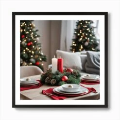 Christmas Table Setting 21 Art Print 10 Christmas Table Setting 21 Art Print -Xmas Gifts Hub m2Fgen2Fart print square framed black2F131b3e16 e1eb 4644 adc6 28b73c75dff2