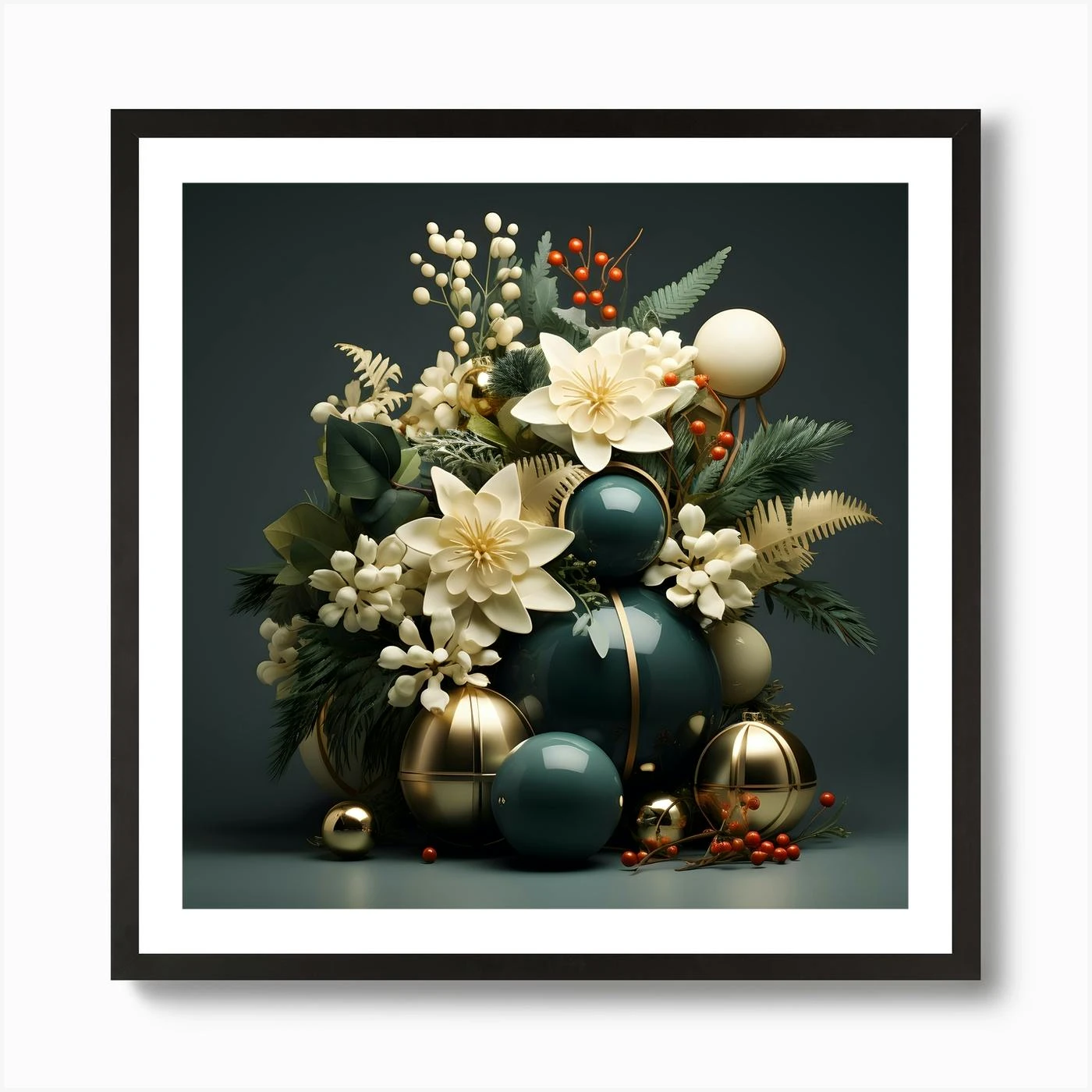 Christmas Arrangement 2 Art Print 5 Christmas Arrangement 2 Art Print - Image 3