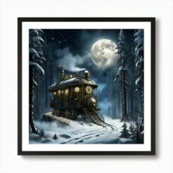Steam Punk Night Train During Christmas Art Print 10 Steam Punk Night Train During Christmas Art Print -Xmas Gifts Hub m2Fgen2Fart print square framed black2F16ebecb1 e240 4529 a5d9 2ba4afc47d92