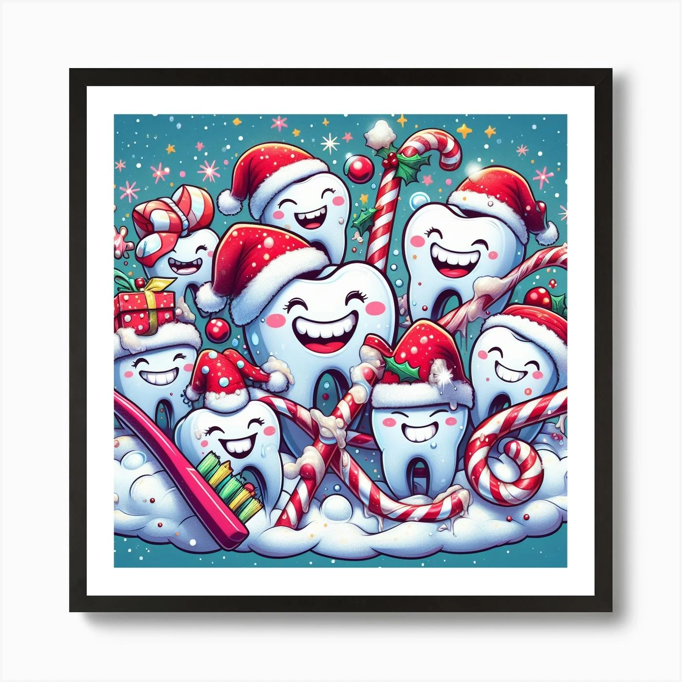 Christmas Teeth Art Print 5 Christmas Teeth Art Print - Image 3