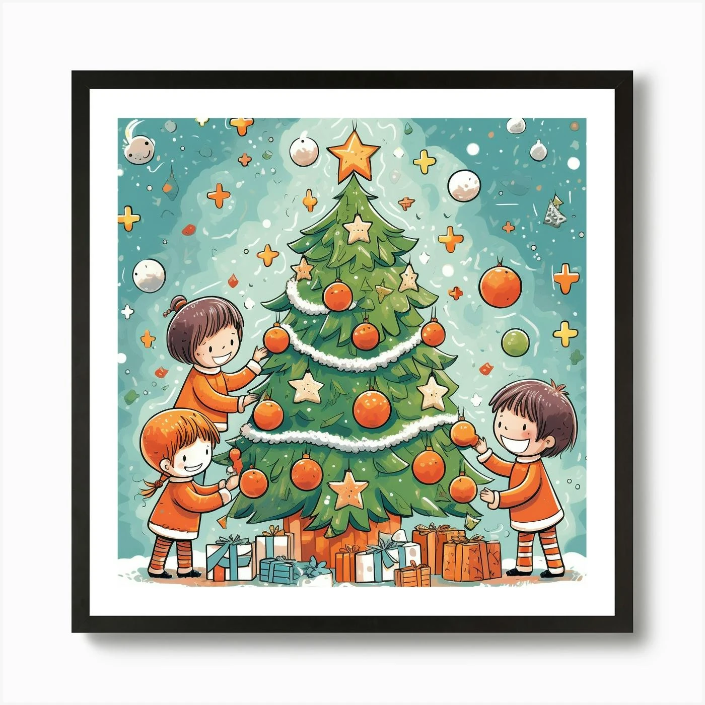 Christmas Tree Abstract Christmas 2 Art Print 5 Christmas Tree Abstract Christmas 2 Art Print - Image 3