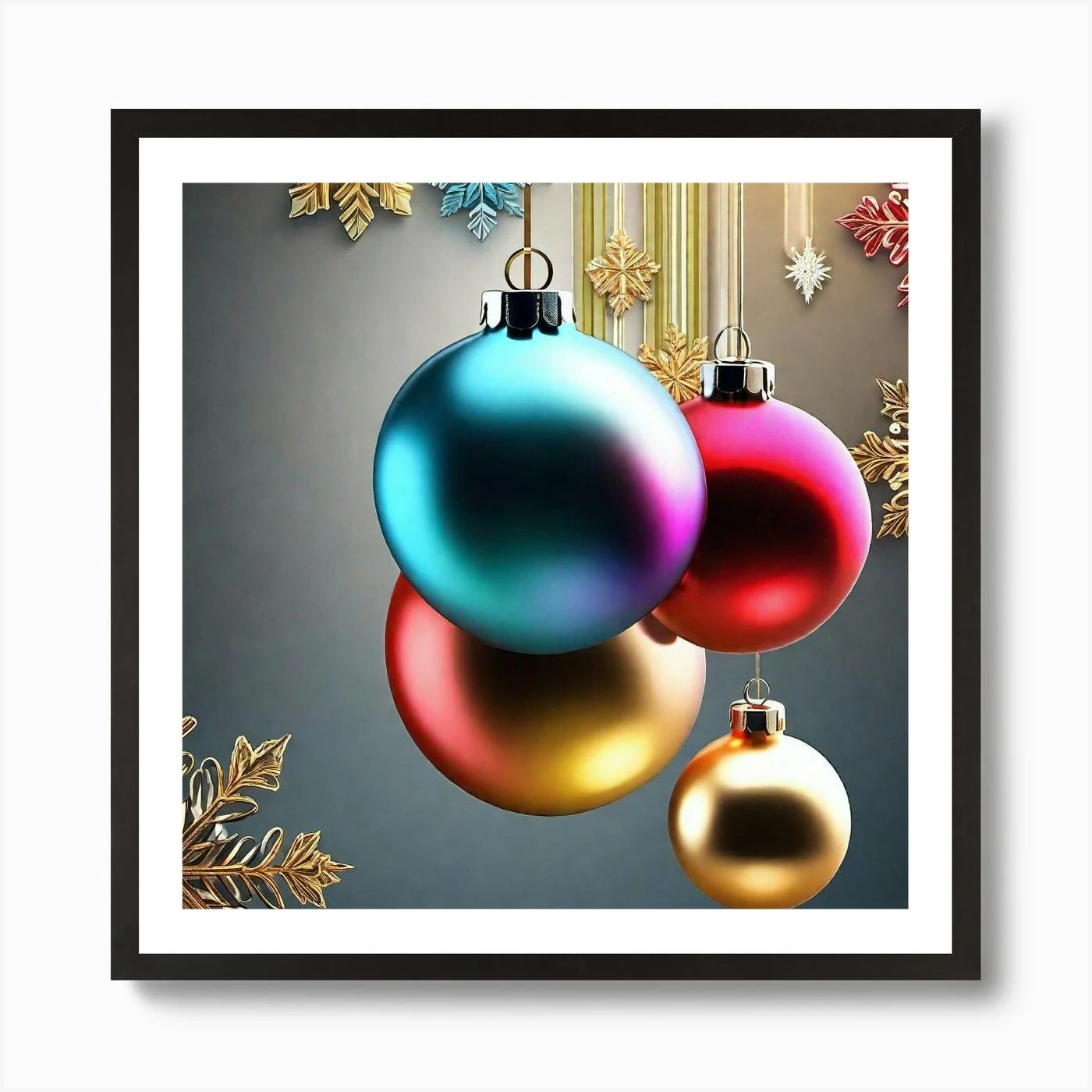 Christmas Ornaments 119 Art Print 5 Christmas Ornaments 119 Art Print - Image 3