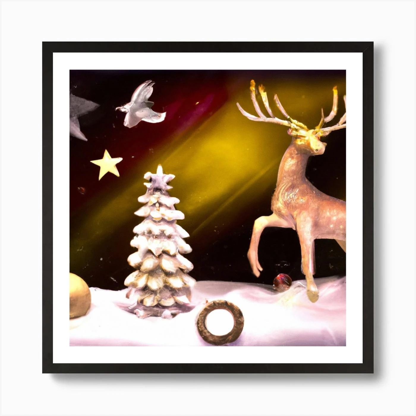 Christmas Reindeer 001 1 Art Print 5 Christmas Reindeer 001 1 Art Print - Image 3