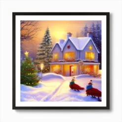 Christmas Eve Art Print -Xmas Gifts Hub m2Fgen2Fart print square framed black2F2928a08d 8def 4f3f a53b 8603b43e5949