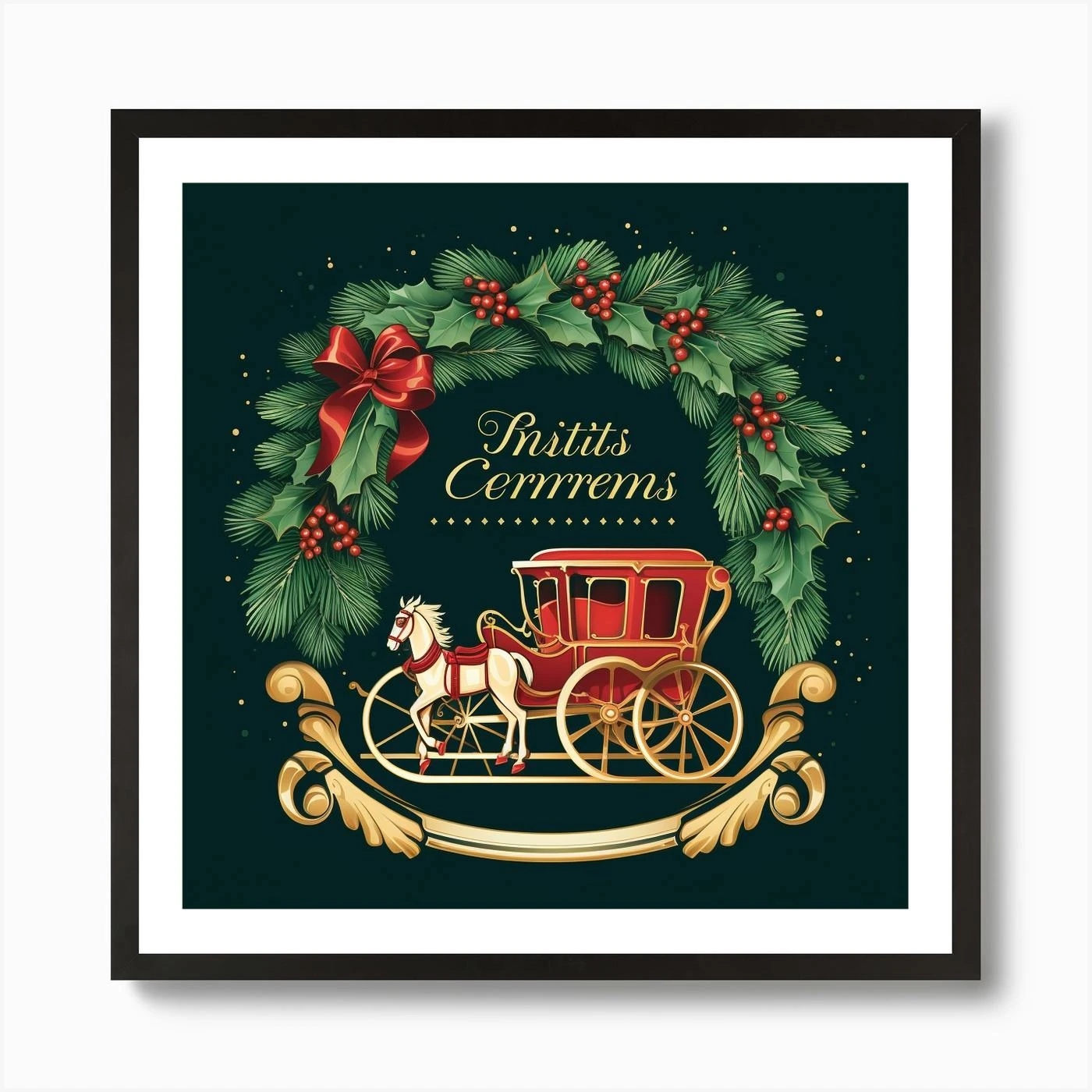 Christmas Wreath 2 Art Print 5 Christmas Wreath 2 Art Print - Image 3