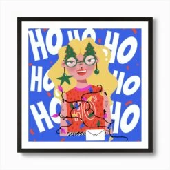 Ho Ho Ho - Merry Christmas Art Print 10 Ho Ho Ho - Merry Christmas Art Print -Xmas Gifts Hub m2Fgen2Fart print square framed black2F36d95c2d ecce 44c4 bf04 e53b0944fc4d