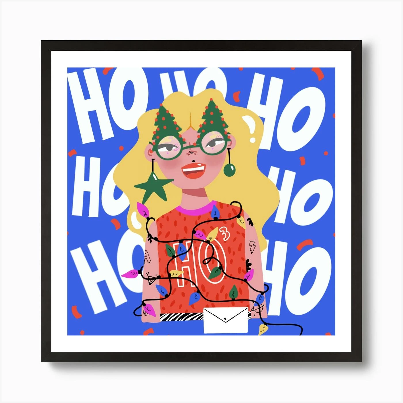 Ho Ho Ho - Merry Christmas Art Print 5 Ho Ho Ho - Merry Christmas Art Print - Image 3