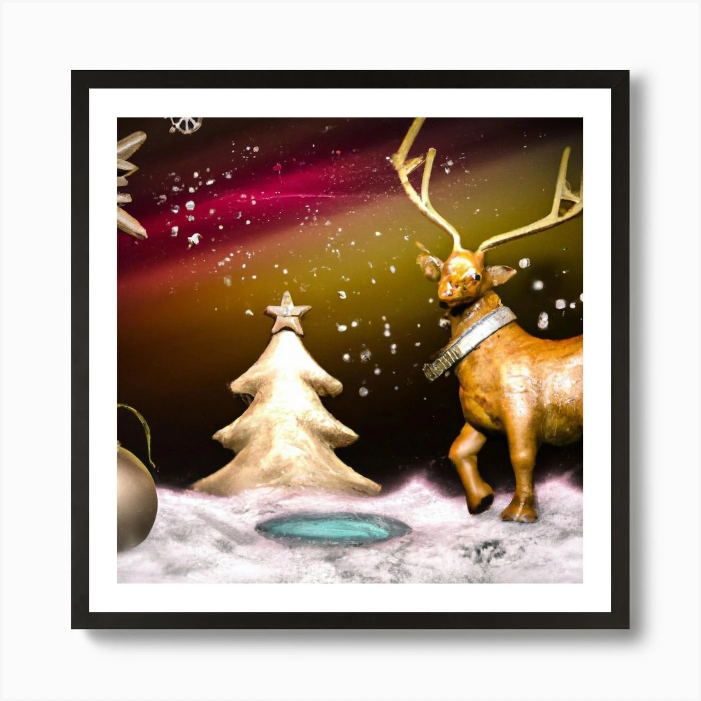 Christmas Reindeer 005 1 Art Print 5 Christmas Reindeer 005 1 Art Print - Image 3