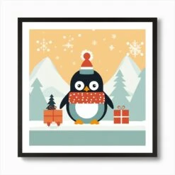 Christmas Penguin Art Print 10 Christmas Penguin Art Print -Xmas Gifts Hub m2Fgen2Fart print square framed black2F3a7f439c f56c 4b23 be90 ee60450f700b