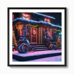Christmas House In The Snow 7 Art Print 10 Christmas House In The Snow 7 Art Print -Xmas Gifts Hub m2Fgen2Fart print square framed black2F405d8022 f2ce 4c56 ab51 3c60f09e7ad6