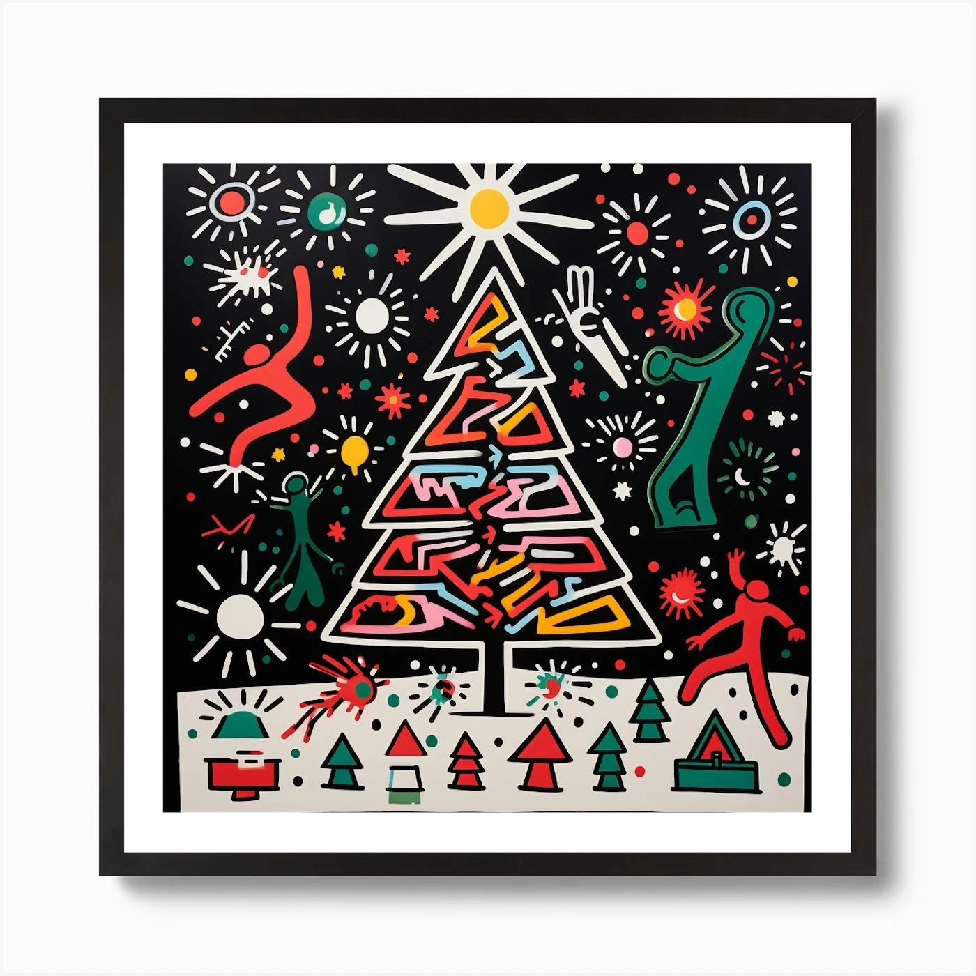 Harry Potter Christmas TreeAbstract Christmas Art Print 5 Harry Potter Christmas TreeAbstract Christmas Art Print - Image 3
