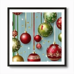 Christmas Ornaments 155 Art Print 10 Christmas Ornaments 155 Art Print -Xmas Gifts Hub m2Fgen2Fart print square framed black2F4a41b248 4f0f 4cd1 b3c3 ee13ed1ae321