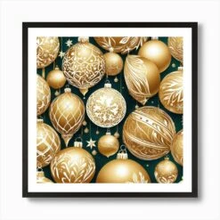 Christmas Ornaments 3 Art Print -Xmas Gifts Hub m2Fgen2Fart print square framed black2F5bdf77eb 4605 4849 8943 ec0db4804c9b