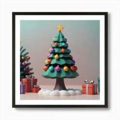 3d Christmas Tree Art Print -Xmas Gifts Hub m2Fgen2Fart print square framed black2F685401ec 43f6 49b0 ab49 9a17d595c21a