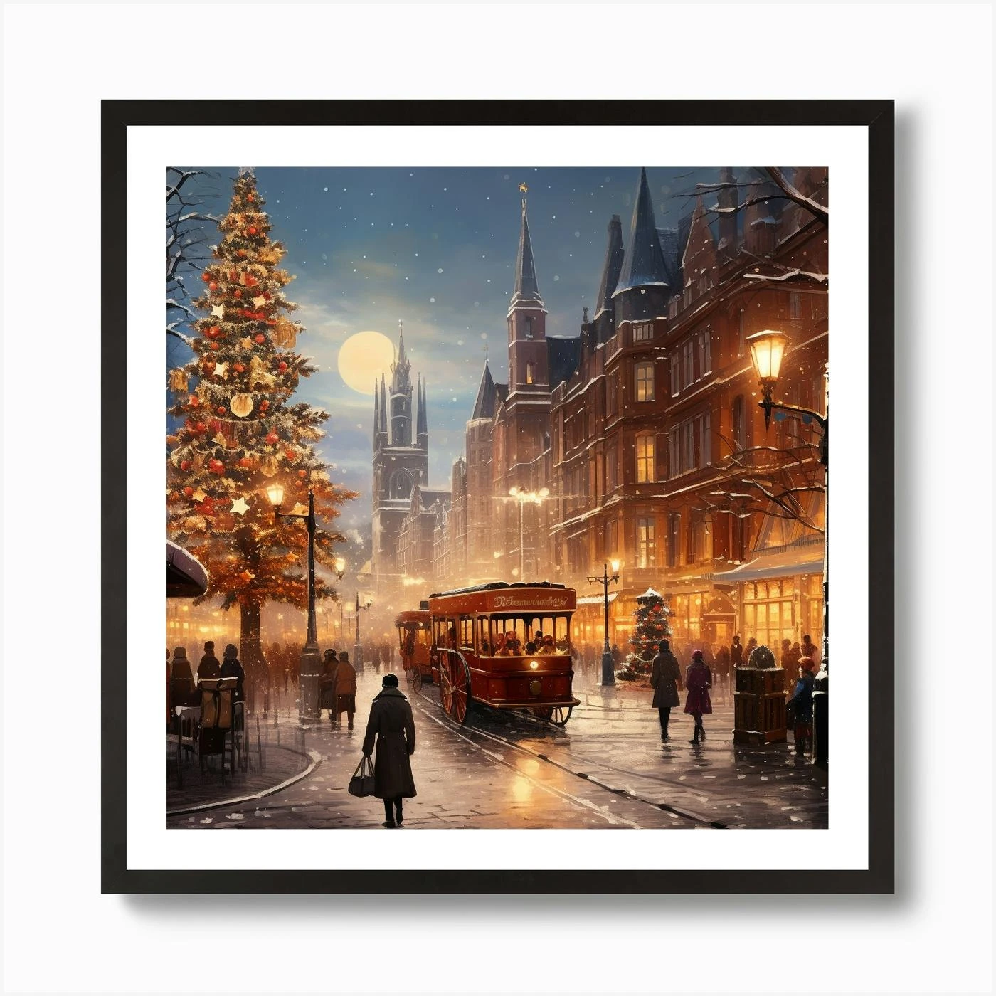 Christmas Eve In The City Art Print 5 Christmas Eve In The City Art Print - Image 3