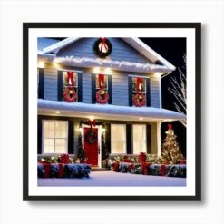 Christmas Decorations On A House 3 Art Print 10 Christmas Decorations On A House 3 Art Print -Xmas Gifts Hub m2Fgen2Fart print square framed black2F72e4850f 88b8 44c6 b9eb 40a98b7ecb8b