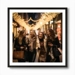 Luxury Christmas Shopping In Amsterdam 2 Art Print -Xmas Gifts Hub m2Fgen2Fart print square framed black2F783c6d9b 79ce 448a b59e ecb93a2cd922