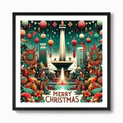 Christmas In Indonesia 2 Art Print -Xmas Gifts Hub m2Fgen2Fart print square framed black2F7acc14d3 af5f 4194 b7d6 e069623f29e5