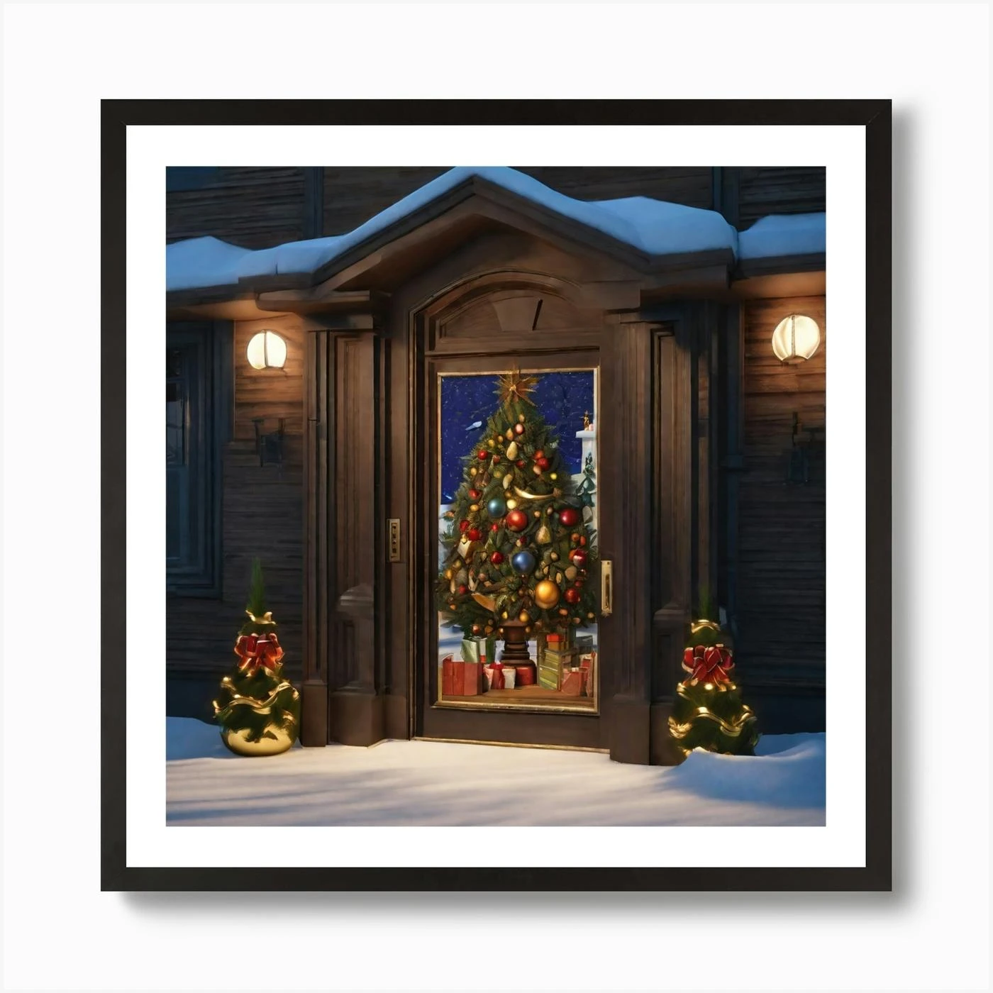 Christmas Door 70 Art Print 5 Christmas Door 70 Art Print - Image 3