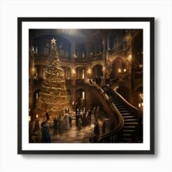 Christmas Ball At An Amsterdam Palace Art Print -Xmas Gifts Hub m2Fgen2Fart print square framed black2F8a3cc172 7c06 450e 8cd6 3e34eefdc888