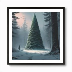 Christmas Tree 9 Art Print -Xmas Gifts Hub m2Fgen2Fart print square framed black2F914a49e8 923e 48a5 92ff 3beac8cf59e3