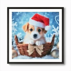 Christmas Puppy Art Print 10 Christmas Puppy Art Print -Xmas Gifts Hub m2Fgen2Fart print square framed black2F930c939d bcbc 4d53 aa52 a0fe39a45811