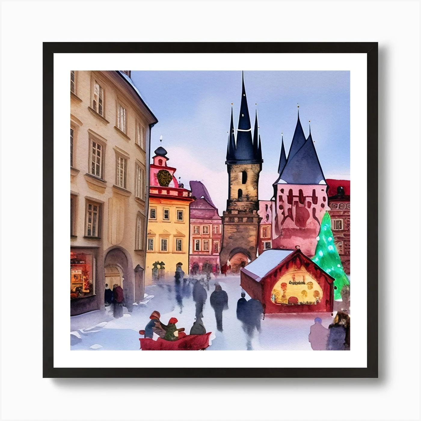 Christmas In Prague Praha Czech Republic 1 Art Print 5 Christmas In Prague Praha Czech Republic 1 Art Print - Image 3
