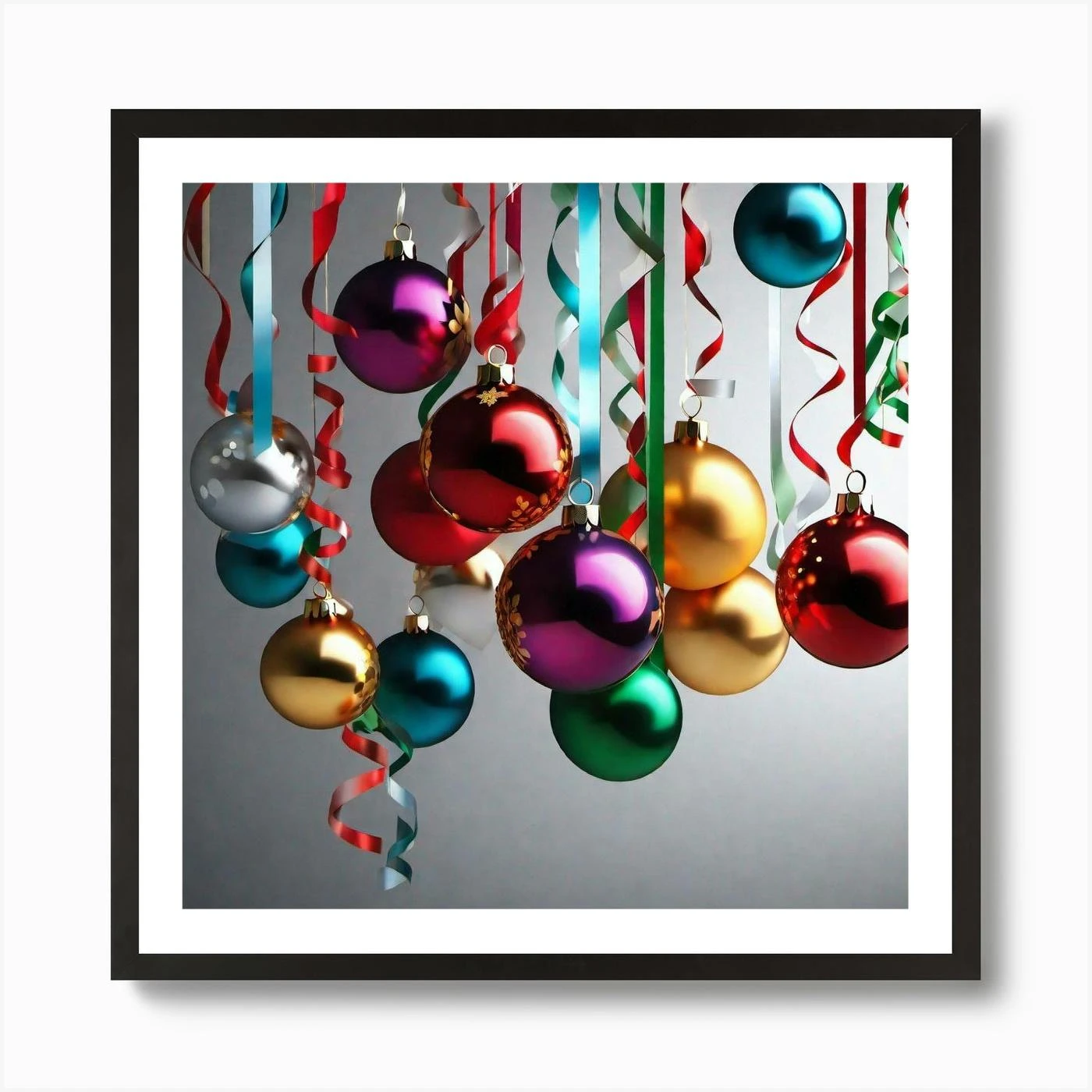 Christmas Ornaments 130 Art Print 5 Christmas Ornaments 130 Art Print - Image 3
