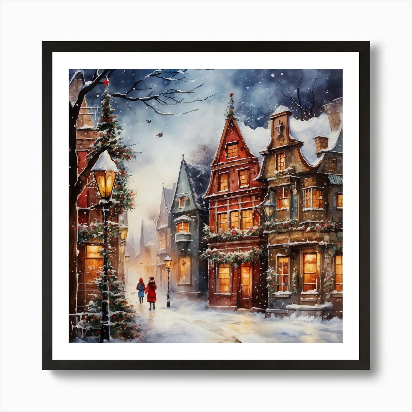 Christmas Village 1 Art Print 5 Christmas Village 1 Art Print - Image 3