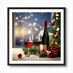 Christmas Wine Art Print 10 Christmas Wine Art Print -Xmas Gifts Hub m2Fgen2Fart print square framed black2Faf558143 ae16 4129 8d52 f603398db52f