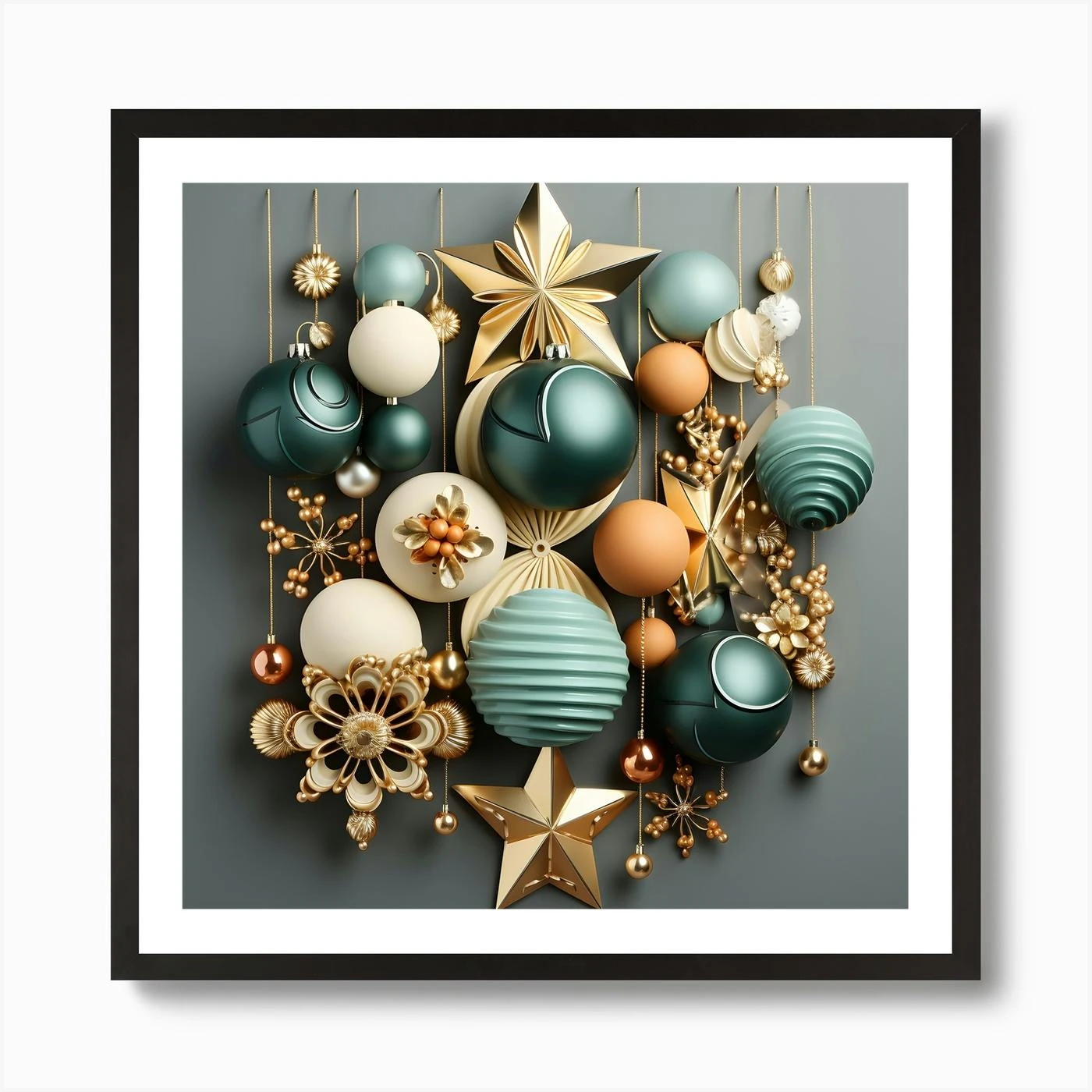 Christmas Ornaments 9 Art Print 5 Christmas Ornaments 9 Art Print - Image 3
