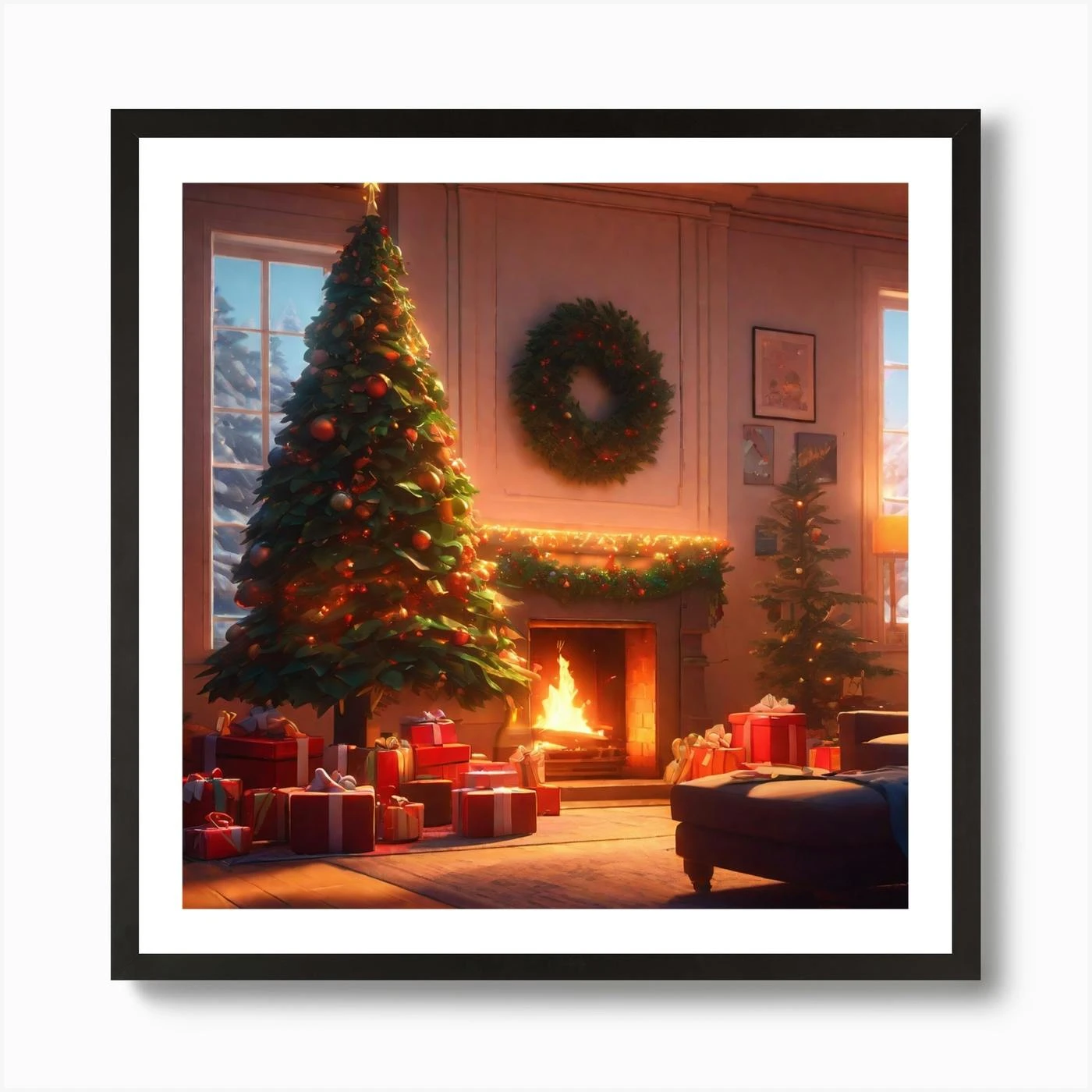 Christmas Tree In The Living Room 127 Art Print 5 Christmas Tree In The Living Room 127 Art Print - Image 3