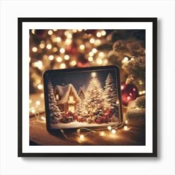Christmas 92 Art Print -Xmas Gifts Hub m2Fgen2Fart print square framed black2Fb6f90c09 ca3e 4c40 8350 51311c039d3a