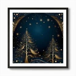 Christmas Tree Background 3 Art Print -Xmas Gifts Hub m2Fgen2Fart print square framed black2Fbeb78462 d88f 4a10 aaaa c62f83392b73