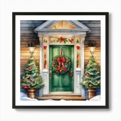 Christmas Door 190 Art Print 10 Christmas Door 190 Art Print -Xmas Gifts Hub m2Fgen2Fart print square framed black2Fbefdbba6 fec8 4f93 bbf1 2e4e719558ff