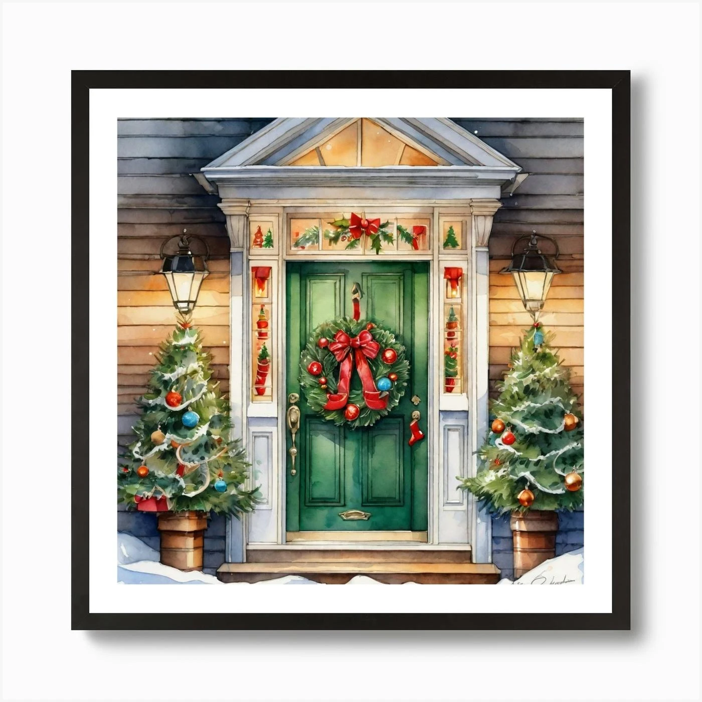 Christmas Door 190 Art Print 5 Christmas Door 190 Art Print - Image 3