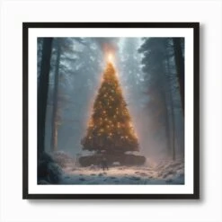 Christmas Tree In The Woods 13 Art Print -Xmas Gifts Hub m2Fgen2Fart print square framed black2Fbf23072a 2071 4444 b3d5 ca1bcfbfc17e