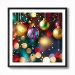 Christmas Ornaments 121 Art Print -Xmas Gifts Hub m2Fgen2Fart print square framed black2Fc394067c dc11 4114 8159 8b4f82320636