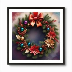 Christmas Wreath 1 Art Print 10 Christmas Wreath 1 Art Print -Xmas Gifts Hub m2Fgen2Fart print square framed black2Fd0b4d864 0018 4042 a68d f1ffc8fb974b