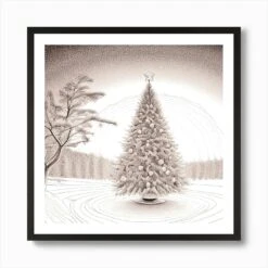 Christmas Tree 12 Art Print -Xmas Gifts Hub m2Fgen2Fart print square framed black2Fd1b463a8 9a6e 44d8 ab64 864b5c13c889