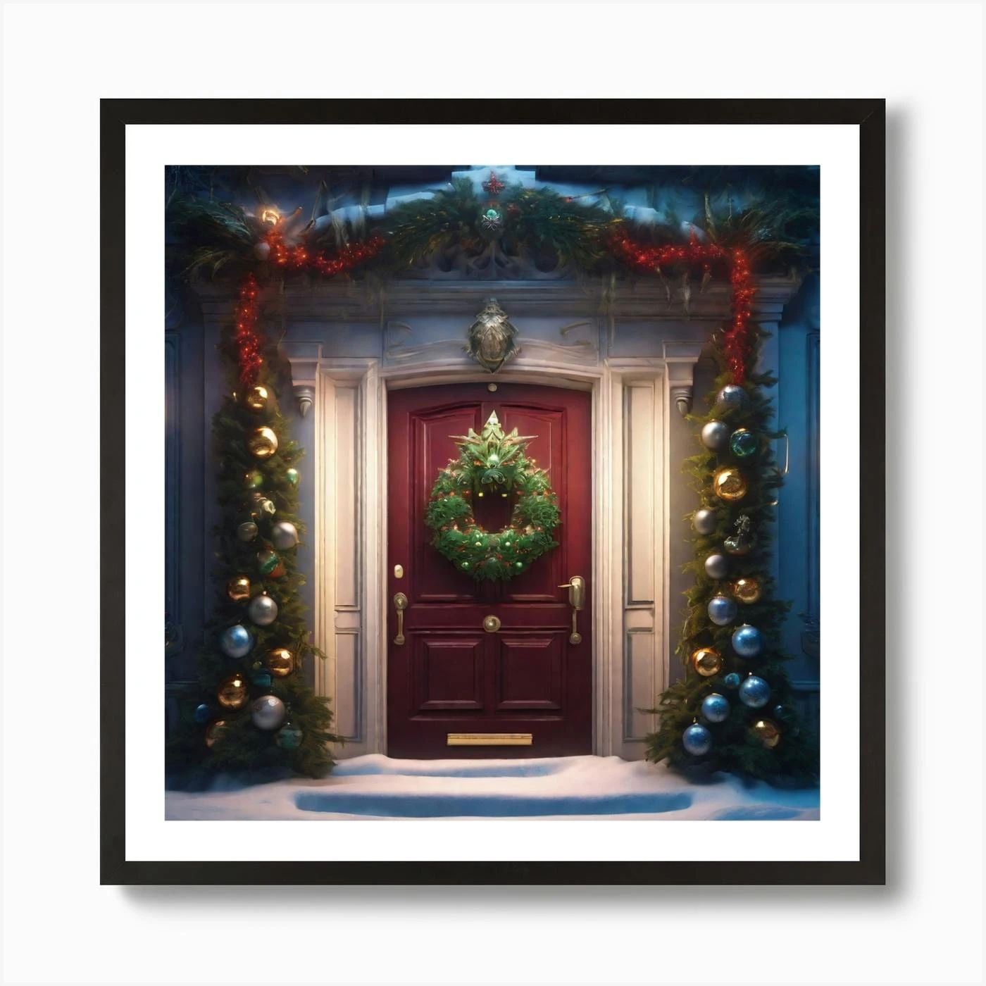 Christmas Door 99 Art Print 5 Christmas Door 99 Art Print - Image 3