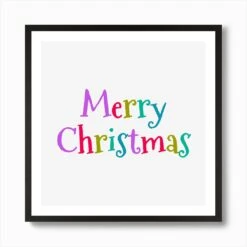 Merry Christmas Art Print -Xmas Gifts Hub m2Fgen2Fart print square framed black2Fd522f625 fe60 4c8c af19 113ba87d2d1c