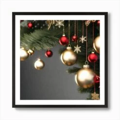 Christmas Tree 10 Art Print -Xmas Gifts Hub m2Fgen2Fart print square framed black2Fd550b990 0b65 469d 88cf 03d95ce955a5