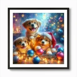 Christmas Puppies Art Print 10 Christmas Puppies Art Print -Xmas Gifts Hub m2Fgen2Fart print square framed black2Fd5b74afa d5a5 4789 8b96 9c448a8c41a1